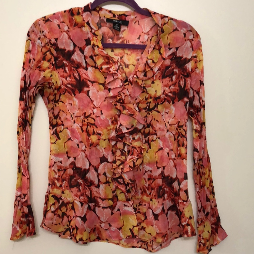 STYLE & CO 🌼semi sheer ruffle blouse